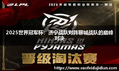 2025世界冠军杯：济宁战队对阵聊城战队的巅峰对决